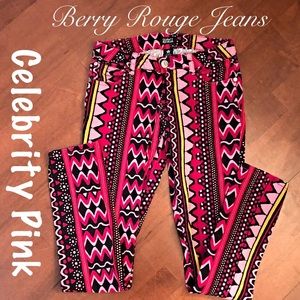 💋Celebrity Pink berry rouge funky skinny jeans